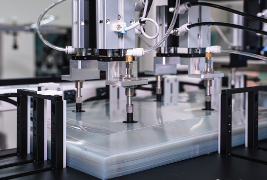 金屬網格自動化生產線 4.多層貼合